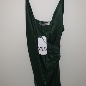 Zara emerald green long dress.